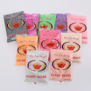 कारखाने की प्रत्यक्ष बिक्री 450g बड़े पैकेज की अच्छी गुणवत्ता 2 मिमी 3 मिमी क्रीम ग्लास बीज के कपड़े बनाने के लिए - Product Image 2