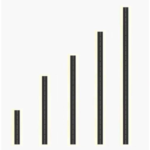 Applique murale solaire LED linéaire extérieure moderne pour jardin, bande lumineuse longue, 3000K 4000K 6000K, aluminium, 220V - Product Image 3