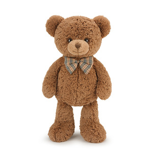 Oso de Peluche <span class=keywords><strong>Claire</strong></span> con Patrón de Ondas y Lazo, Lindo Oso Abrazable, Muñeco de Peluche al por Mayor - Product Image 1
