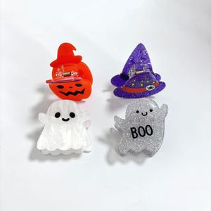 Halloween fantasma <span class=keywords><strong>calabaza</strong></span> sombrero mágico acrílico pinzas para el <span class=keywords><strong>cabello</strong></span> para mujeres ODM/OEM conjunto al por mayor para el <span class=keywords><strong>cabello</strong></span> - Product Image 4