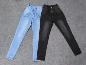 Fabricante de Jeans Personalizados 2024 Ofrece Pantalones de Mezclilla Ajustados de Cintura Alta para Mujer, Jeans Ajustados para Mujer - Product Image 5