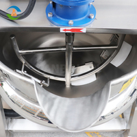 Chaudière de cuisson industrielle de 100 litres à vapeur/gaz/électrique avec enveloppe, mélangeur de cuisson, marmite à enveloppe avec agitateur