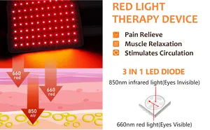 El mejor dispositivo de terapia de luz roja Cinturón de terapia de luz infrarroja de etiqueta privada para aliviar el dolor de hombro y hombro Envoltura de luz LED roja