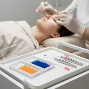 Extensions de <span class=keywords><strong>cils</strong></span> colorées en PBT synthétique faites à la main, épaisses, avec finition mate, <span class=keywords><strong>cils</strong></span> individuels colorés de haute qualité - Product Image 1