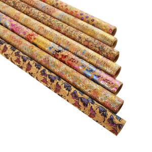 इरिवंश इंद्रधनुष तितली पोर्टुगल कॉर्क कपड़े चमड़े 0.4 मिमी शाकाहारी कोर्क जूते और मंच बैग के लिए पर्यावरण के अनुकूल - Product Image 5