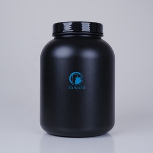 Rỗng vít đầu bồn HDPE nhựa protein bột chai <span class=keywords><strong>container</strong></span> với màu đen tùy chỉnh màu sắc và kích thước - Product Image 1