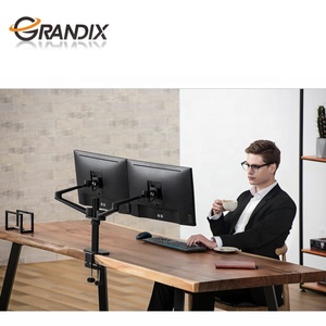 Pieno Articolazione Regolabile in Altezza Morsetto Da Tavolo A Doppia <span class=keywords><strong>Monitor</strong></span> Desk Mount Supporto 2 Supporto Del <span class=keywords><strong>Monitor</strong></span> - Product Image 6