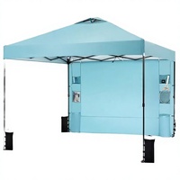 Tente de réception pliable avec panneaux latéraux en toile Oxford et poches de rangement pour salons professionnels, événements en plein air, camping