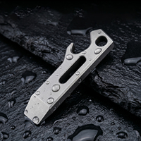 TGZUO Mini-outil multifonction en titane de poche avec décapsuleur, outil à main pour la vie quotidienne, le camping et la randonnée