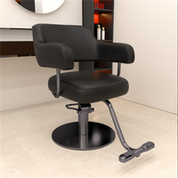 Fauteuil de Barbier Moderne en Métal avec Rotation à 360°, Design Ergonomique, Hauteur Réglable, Mobilier de Salon Durable pour Usage Commercial