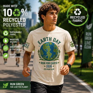 Camiseta Deportiva Ecológica Personalizada para Correr, de Poliéster Reciclado, de Secado Rápido, para Maratón, Carreras y Clubes de Atletismo - Product Image 1