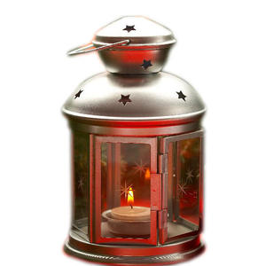 Ornamental Iron Lantern with Traditional Vintage Design and Heat Resistant Exterior Finish - Product Image 3