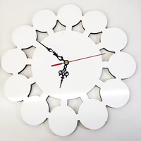 Horloge murale à panneau dur en MDF à sublimation pour impression personnalisée