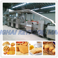 Ligne de production automatique de biscuits au chocolat, mélangeur de pâte, four de cuisson, machine à fabriquer des biscuits compressés, capacité de 100-1000 kg/h