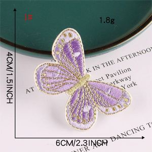 New Design High Quality Self Adhesive Artistic Embroidery Gold Glitter Edge butterfly Flower Patch for Decoration - Product Image 4