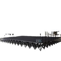 RK RAK-SQ4C - Structure de scène portable à montage rapide - Aluminium 6061-T6 de 18 mm d'épaisseur - Haute capacité de charge de 750 kg/m² - Hauteurs personnalisables