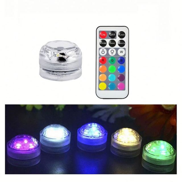 LED Mini Colorful Waterproof Light Handmade DIY Assembly Model Accessories Atmosphere Light Remote Control Flashing Light