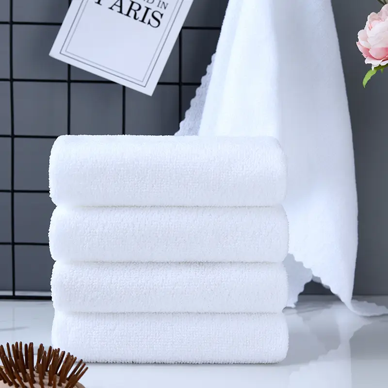 Blank White Towels for Sublimation Microfiber Polyester Custom Size Weight Low MOQ Beach Hand Kitchen Tea Dish Plain Quick Dry