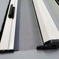 Moustiquaire enroulable en fibre de verre avec cadre en aluminium pour fenêtres Moustiquaire rétractable pour fenêtre