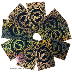 Tarjetas de regalo de negocios, pulpa de madera 100% virgen, 1,5mm, 2mm, estampado de oro holográfico negro - Product Image 2