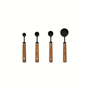 Ensemble de 8 tasses et cuillères en métal noir, outils de mesure écologiques pour la cuisine et la pâtisserie à la maison - Product Image 4