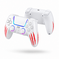 Manette de jeu avec éclairage RVB, détection de mouvement six axes, pavé tactile pour P5/PC, pour téléphone PS, téléphone Android