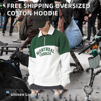 Sweat à capuche personnalisé en coton 100% 230 g/m², coupe ample, impression graphique DTF, broderie 3D, streetwear d'automne, sweat à capuche premium pour homme