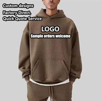 Sweat à capuche unisexe surdimensionné en molleton épais 350G de haute qualité, personnalisable avec logo imprimé DTF, DTG ou 3D en relief, tailles standard US, modèle pull-over
