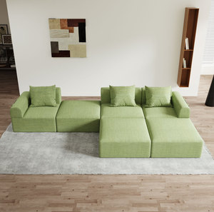 Sofás Modulares Modernos Personalizados Saien Tipo Cama para Interiores y <span class=keywords><strong>Sala</strong></span> <span class=keywords><strong>de</strong></span> Estar, Juego <span class=keywords><strong>de</strong></span> Muebles Comprimidos con Espuma <span class=keywords><strong>de</strong></span> Alta Densidad - Product Image 3