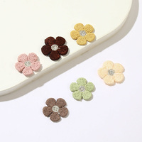 Mini-patchs brodés à coudre, solubles dans l'eau, motif floral en dentelle peint à la main, couleur personnalisable, livraison rapide