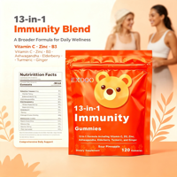 Permen Imunitas Potensi Tinggi OEM dengan Vitamin C, Zinc, Elderberry, dan Echinacea untuk Mendukung Sistem Imunitas, Umur Simpan 24 Bulan