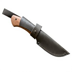 Cuchillo Bowie Pequeño de Hoja Fija de Acero D2 de Alto Carbono de Calidad Premium, Tipo Clip Point, para Caza al Aire Libre, con Funda de Cuero - Product Image 3