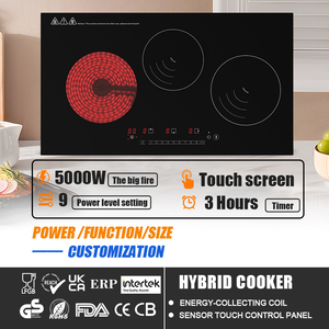 Thiết bị nhà bếp lai <span class=keywords><strong>3</strong></span> Burner Hồng Ngoại Bếp điện cảm ứng bếp - Product Image 2