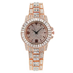 Orologi <span class=keywords><strong>da</strong></span> <span class=keywords><strong>Polso</strong></span> <span class=keywords><strong>da</strong></span> <span class=keywords><strong>Uomo</strong></span> Completamente Tempestati di Diamanti, Stile Hip Hop, in Lega con Strass, Quadrante Dorato, Orologi Digitali, Cassa Quadrata, Quadrante in Vetro 18mm - Product Image 3