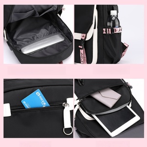 Colefa Versi Korea Minimalis Multi-layer 13 Inch Tas Ransel Komputer dengan Jack Headphone untuk Siswa SMP dan SMA - Product Image 4