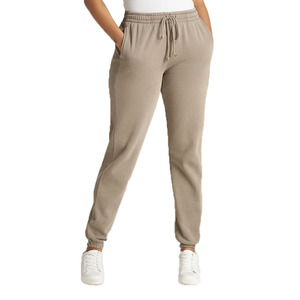 Pantalones Deportivos de Invierno para Mujer, Tela Suave, Frente Plano, Antiarrugas, Ecológicos, Cintura Elástica, Corte Regular, Poliéster/Algodón - Product Image 3
