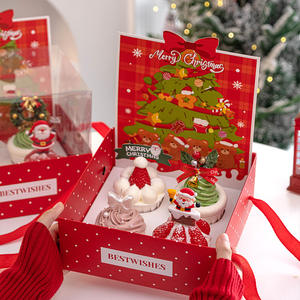 Gobelet en papier réutilisable pour décoration de boîte-cadeau de dessert d'arbre de Noël pour l'emballage de gâteau Idée de cadeau de Noël de fête - Product Image 4