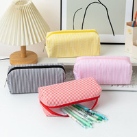 Trousse à crayons Dongjin en gaze bulle de fibre de polyester, best-seller transfrontalier, organiseur de papeterie de bureau pour étudiants, grande capacité