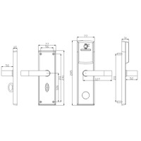 Prix de gros RFID Système de verrouillage par carte de chambre d'hôtel Serrures de porte intelligentes sans clé pour portes en bois Serrure de porte intérieure
