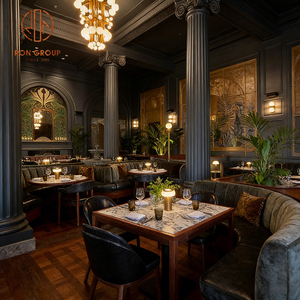 Table et chaise de <span class=keywords><strong>restaurant</strong></span>, banquette et mobilier de café vintage en pierre frittée carrée, avec cadre en bois et revêtement en velours, pour une assise en demi-cercle - Product Image 6