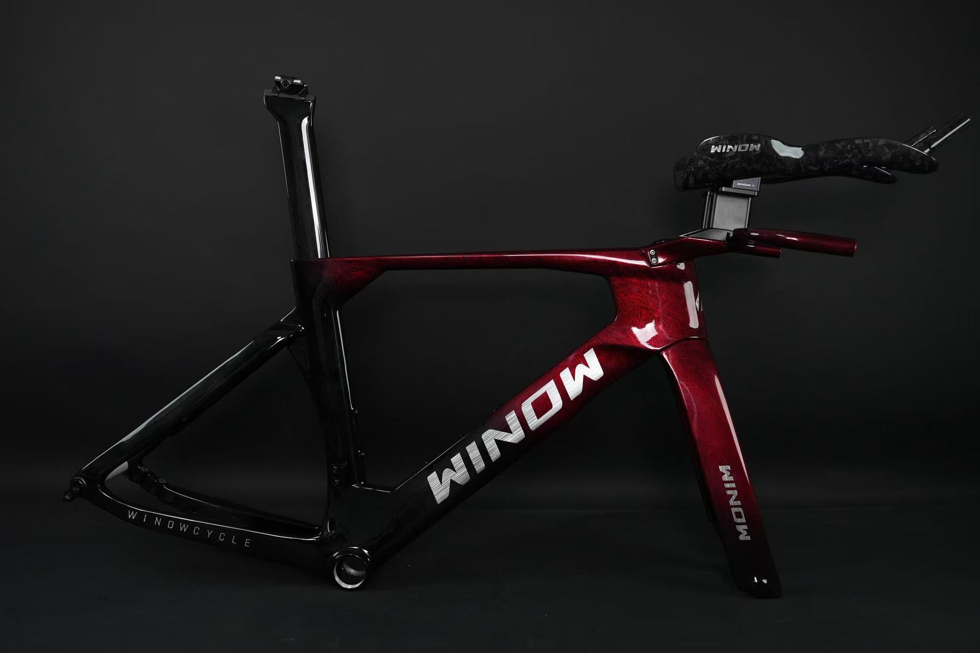 週末セール！Winow 2025 カーボン TT レストバー Winowsports 2025 Carbon TT Frameset TT129 - 700x28C Disc Brake