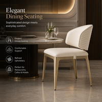 Sillón Moderno Tapizado en Cuero para Restaurante, Hotel, Cafetería, Bar, Sala de Estar, Oficina, Muebles Comerciales