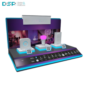 ขาตั้งจอแสดงผลลำโพงอัจฉริยะ LED แบบกำหนดเองจากโรงงาน DSP เวียดนาม ชั้นวางโชว์สินค้าอิเล็กทรอนิกส์ระดับไฮเอนด์สำหรับสินค้าดิจิทัล 3C - Product Image 2