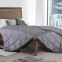 Couverture lestée hypoallergénique tissée en perles de verre lourdes et fraîches, taille double/king size, pour les voyages et la maison