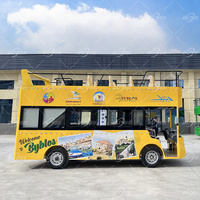 Mini bus touristique à deux étages électrique 17 places à vendre nouvel équipement d'amusement extérieur de conception pour le tourisme