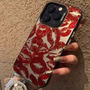 Coque de téléphone portable antichoc en TPU+PC avec imprimé lèvres rouges <span class=keywords><strong>sexy</strong></span> pour femme, compatible avec 17 Pro Max - Product Image 3