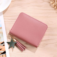 Portefeuilles personnalisés en gros pour femmes Blossom, en PU, à fermeture ouverte, imperméables, mini, courts, en polyester
