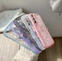 Paillettes Étoiles Papillon Clair Téléphone étui pour samsung Galaxy A56 A36 A26 A16 A06 A05 A15 A25 A55 5G Souple TPU Vague Bords Couverture