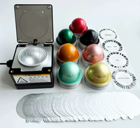 Mini machine de scellage thermique manuelle pour café et produits divers, alimentée par un moteur, facile à utiliser, scelleuse de gobelets en plastique