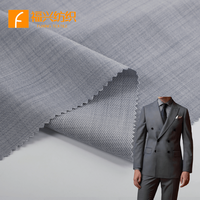 Tissu de costume anti-froissement de haute qualité en gros, 85% polyester, 13% rayonne, 2% élasthanne, 210 g/m², pour costumes d'homme, vêtements de garçon